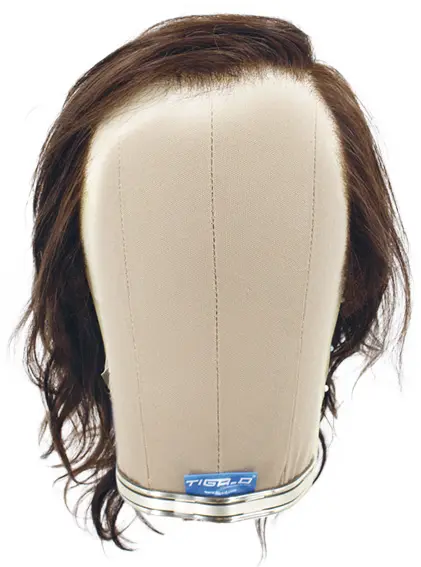 Man Film Lacefront wig, 100%  Hand-Tied, European Hair  9.8inch / 25cm
