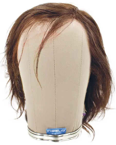 Man Film Lacefront wig, 100%  Hand-Tied, European Hair  9.8inch / 25cm